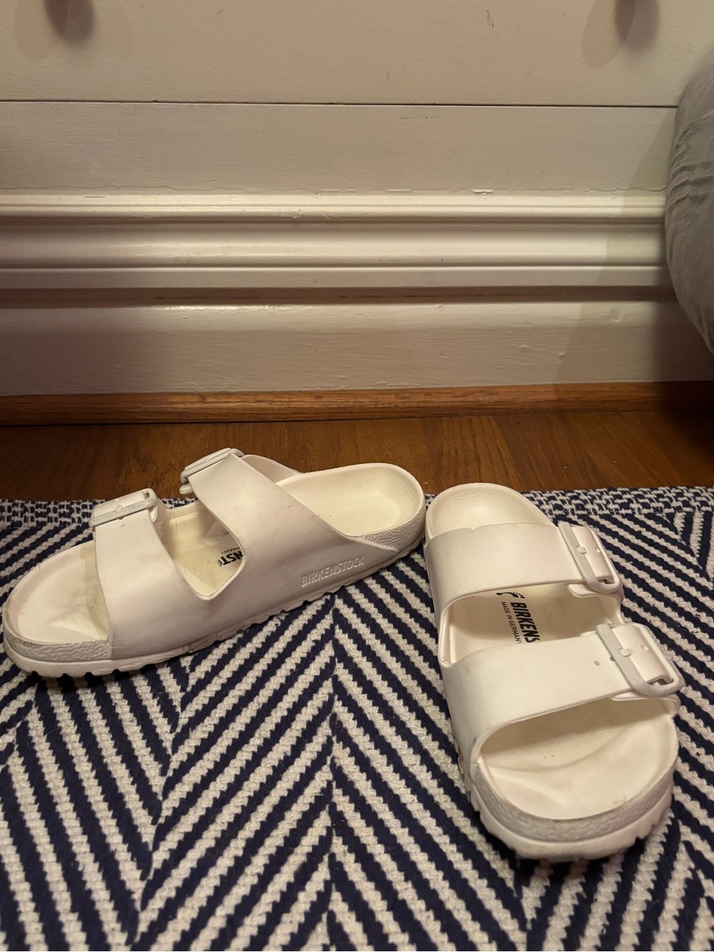 Birkenstock White Two-Strap EVA Sandals